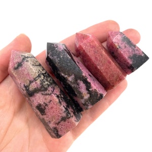 Pink Rhodonite Point | Polished Natural Crystal Tower (heart Chakra) - Etsy