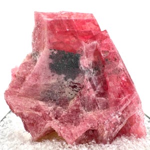 Rhodonite (Brazil) | pink rhodonite crystal, mineral specimen