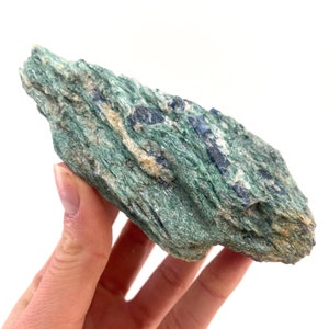 Blue Kyanite in Fuchsite Zimbabwe, raw blue kyanite, blue kyanite crystal, green fuchsite image 4