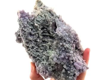 Trauben Achat Kristall Specimen | Violetter Botryoider Chalcedon, Indonesien