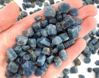 Raw Blue Sapphire Crystal | Etched Mineral Specimen, September Birthstone
