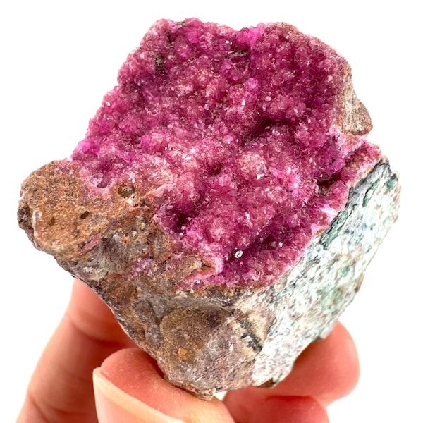 Koboltkalcit | naturligt rosa kristallkluster, mineralprov