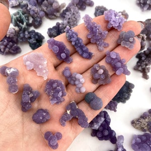 ONE Grape Amethyst Cluster (Indonesia) | mini grape agate, raw grape agate, grape agate crystal, purple grape agate