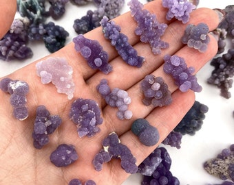 ONE Grape Amethyst Cluster (Indonesia) | mini grape agate, raw grape agate, grape agate crystal, purple grape agate