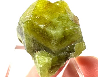 Andradite-Grossular Garnet (Mali) | green garnet, raw garnet crystal, grossular garnet crystal, raw green garnet, mineral specimen, crystals