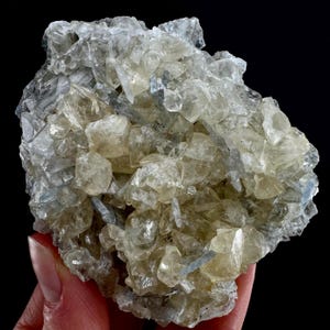 Blue Barite with Calcite (Illinois, USA) | barite specimen, baryte crystal