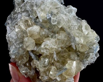 Blue Barite with Calcite (Illinois, USA) | barite specimen, baryte crystal