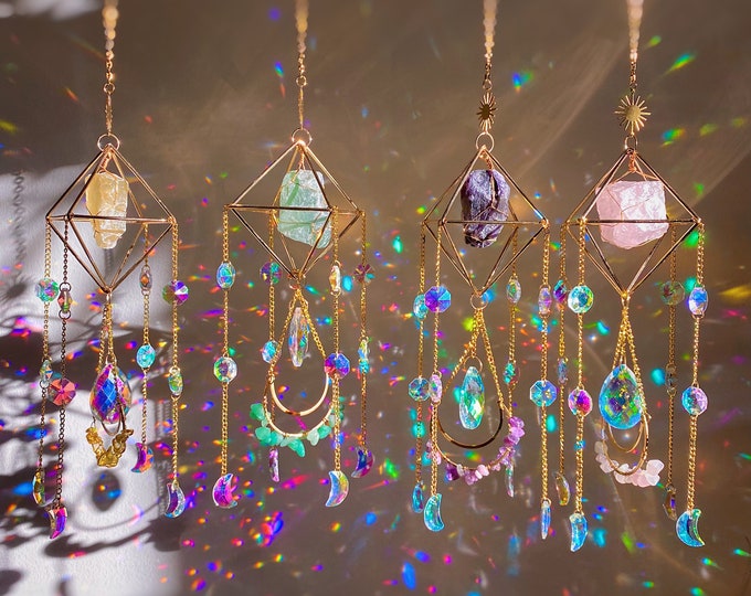 Crystal Suncatcher, Gemstone Suncatcher, Sun Catcher, Rainbow Maker