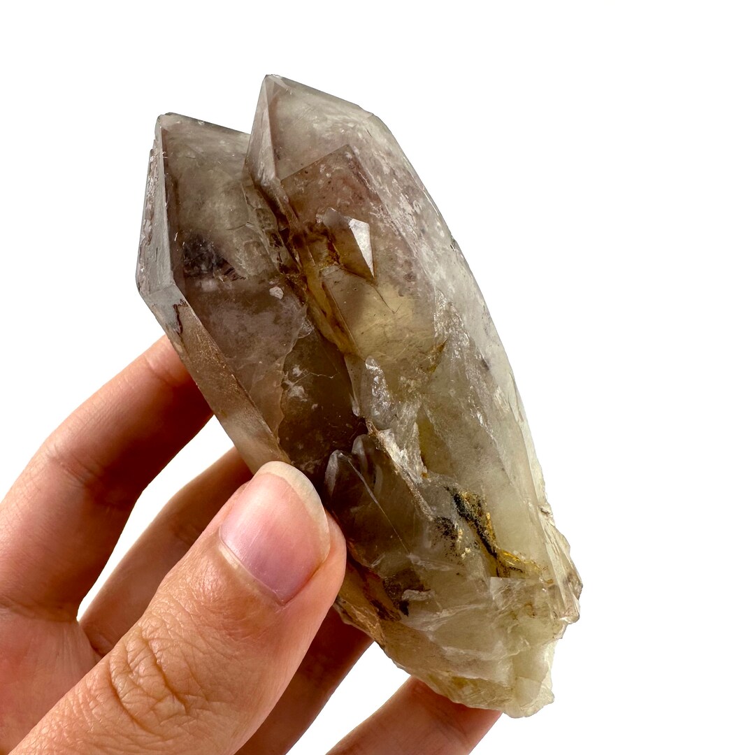 Red Hematite Quartz Cluster zimbabwe, Quartz Crystal, Hematite Quartz