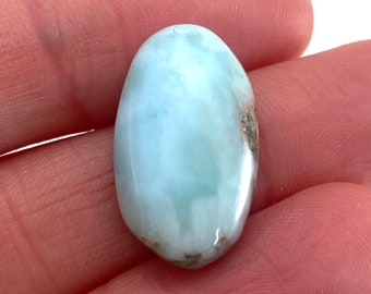 Larimar Cabochon, blue larimar cabochon, gemstone cabochon, larimar crystal, larimar cab, polished larimar