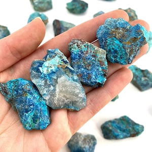 ONE Raw Shattuckite & Chrysocolla Specimen Namibia, raw shattukite, Chrysocolla, mineral specimen image 1