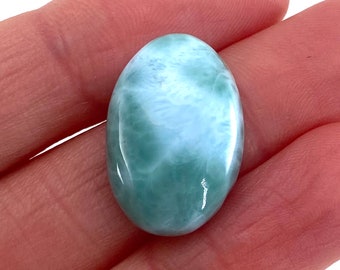 Larimar Cabochon, blue larimar cabochon, gemstone cabochon, larimar crystal, larimar cab, polished larimar