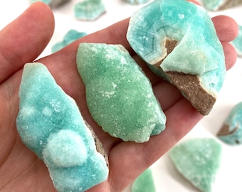 Blue Aragonite | blue aragonite crystal cluster, raw blue aragonite, mineral specimen