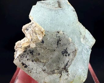 Beryll (Varietät Aquamarin) | natürlicher blauer Kristall, Mineralienexemplar aus Namibia