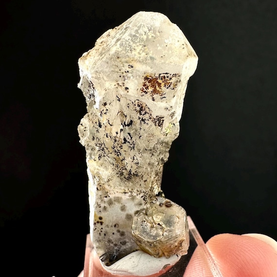 Beryl Goshenite on Quartz W/ Hyalite Opal (namibia) White