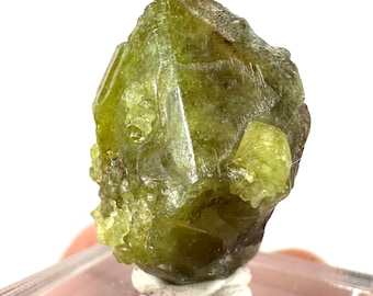 Grenat andradite-grossulaire (Mali) | grenat vert, cristal de grenat brut, cristal de grenat grossulaire, grenat vert brut, spécimen minéral, cristaux