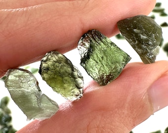 ONE véritable moldavite (République tchèque) | Spécimen de moldavite, tektite, moldavite, moldavite authentique, vraie moldavite, moldavite tchèque