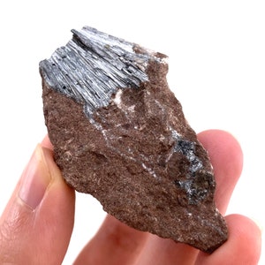 Metallic Pyrolusite Crystal | raw natural mineral specimen from Morocco