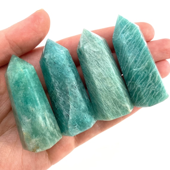 Amazonite Point Crystal Point Amazonite Tower Crystal Wand Etsy New Zealand