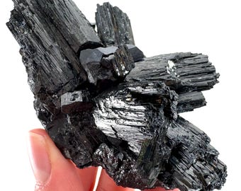 Raw Black Tourmaline Crystal Cluster | Namibia, Protection Stone