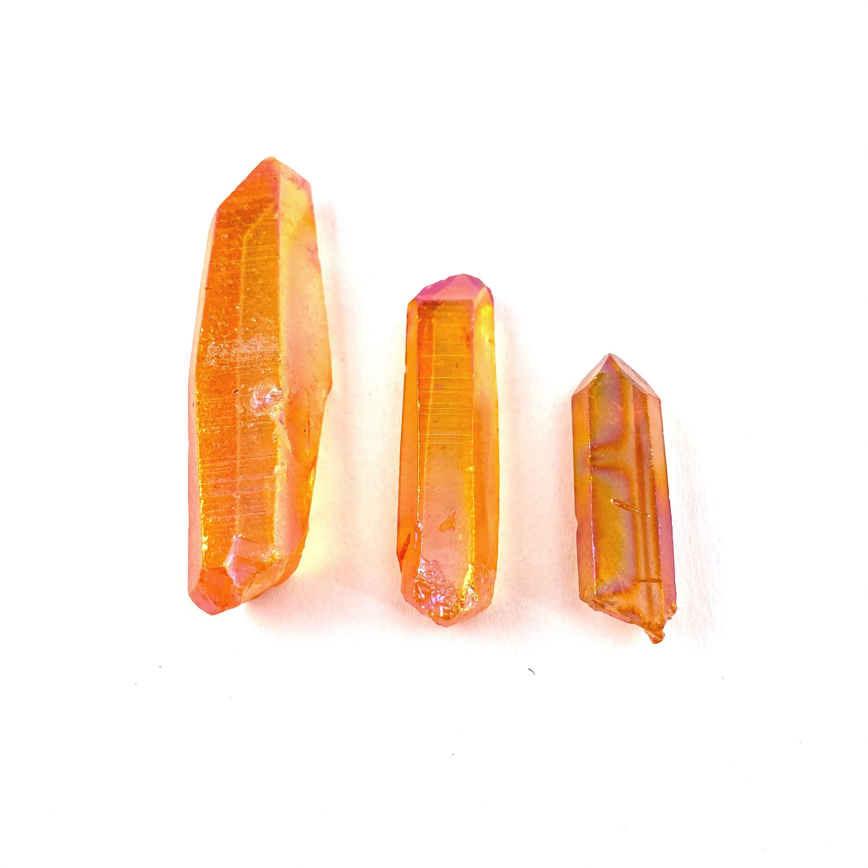 Orange Aura Quartz Point Aura Quartz Point Aura Crystal Etsy UK