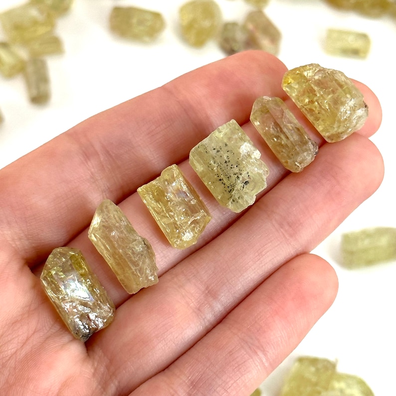 ONE Golden Apatite Mexico raw apatite, natural yellow apatite, apatite crystal, mineral specimen, golden apatite crystal image 6