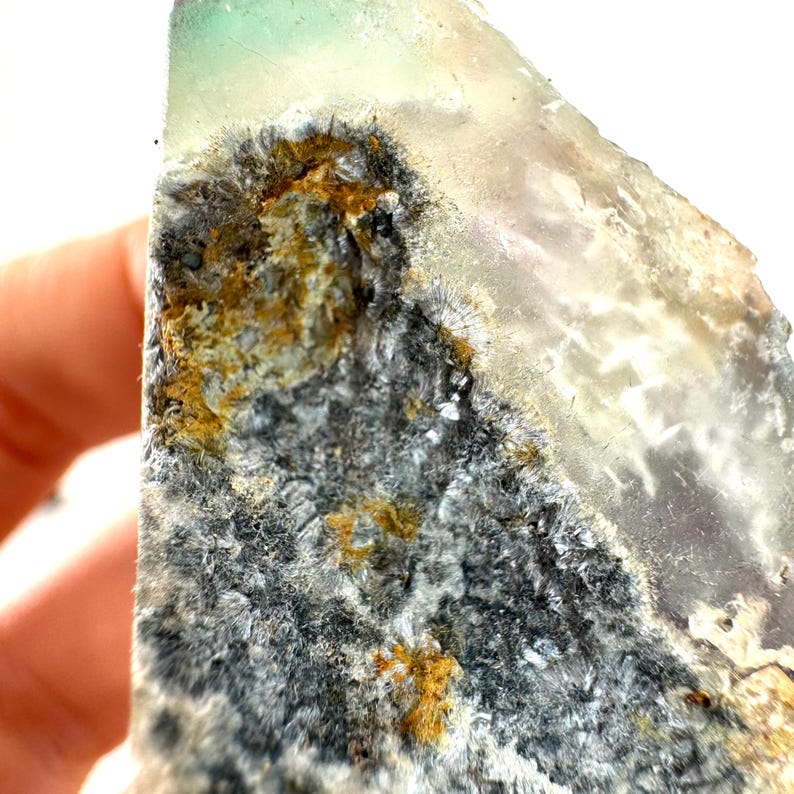Fluorite W/ Foitite | Green-blue Crystal Cluster, Erongo Mineral ...