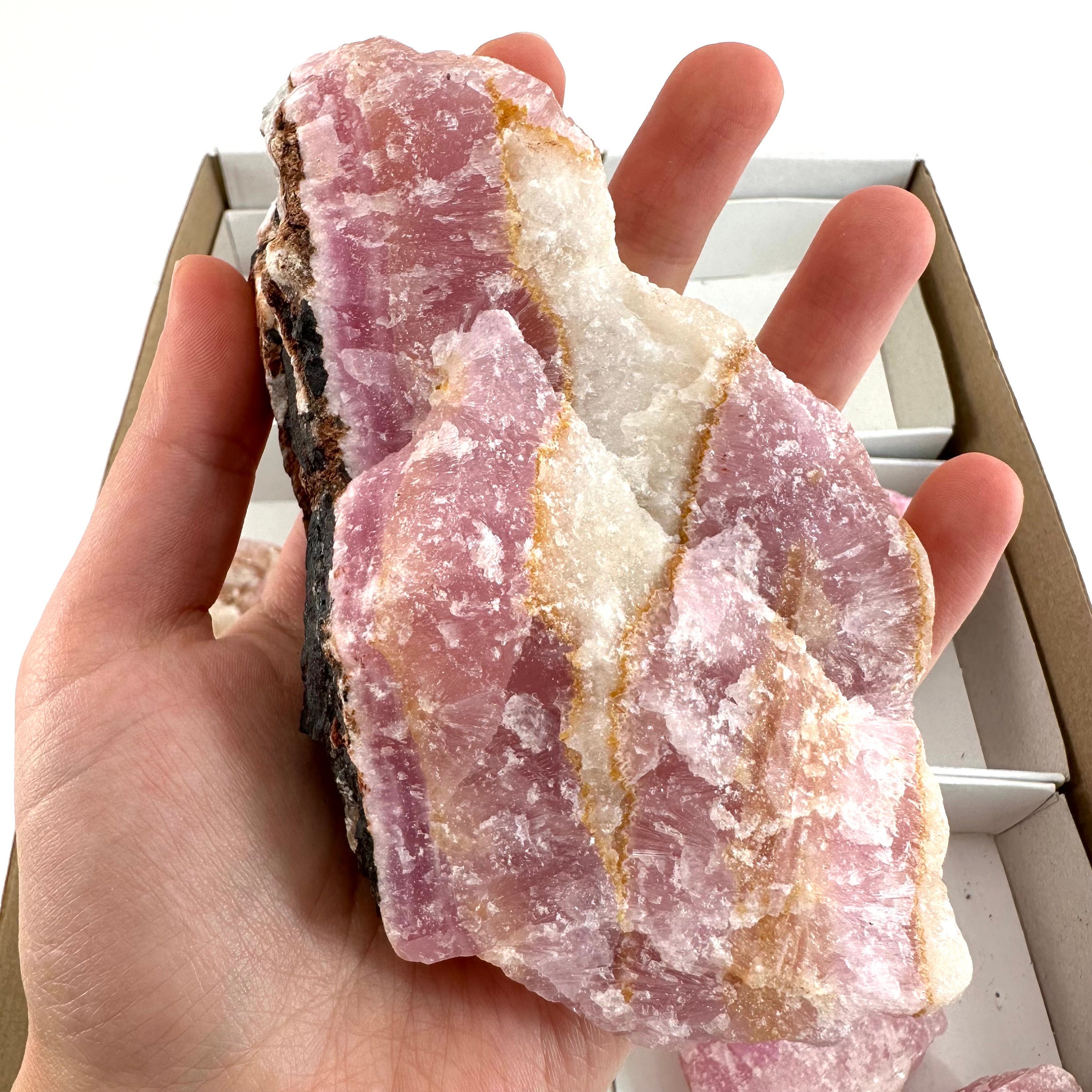 1kg ピンクアラゴナイト 卸売ロット | 原石の結晶クラスター、天然鉱物