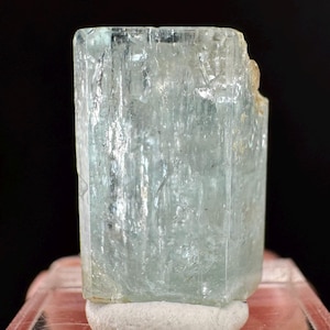 Beryl var. Aquamarine (Namibia) | natural aquamarine crystal, mineral specimen