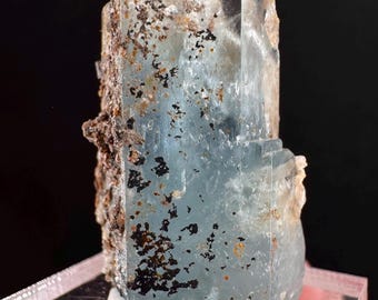 Berilo variedad Aguamarina (Namibia) / cristal de aguamarina natural, espécimen mineral