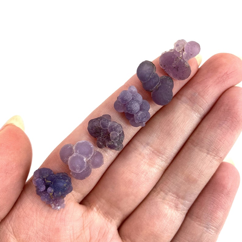 ONE Grape Amethyst Cluster Indonesia mini grape agate, raw grape agate, grape agate crystal, purple grape agate image 5