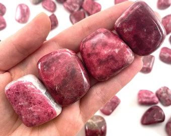 Rare! ONE Thulite Tumble, tumbled stones, tumbled crystal, tumbled thulite, pink thulite