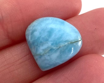 Larimar Cabochon, blue larimar cabochon, gemstone cabochon, larimar crystal, larimar cab, polished larimar