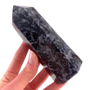 Indigo Gabbro Point | Merlinite Crystal Tower (12 x 4.5 Cm)