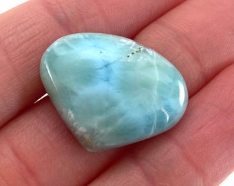 Larimar Cabochon, blue larimar cabochon, gemstone cabochon, larimar crystal, larimar cab, polished larimar