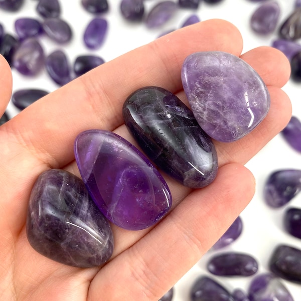 ONE Tumbled Amethyst | natural amethyst, polished amethyst, purple amethyst tumble, purple amethyst crystal