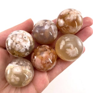 Flower Agate Sphere | Polished Crystal Ball (29-31mm)