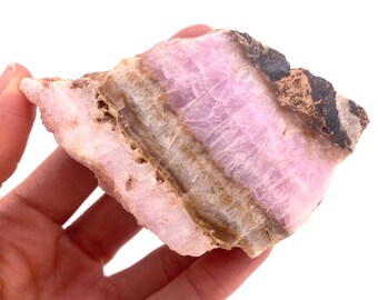 Rare! Pink Aragonite Slice, pink aragonite specimen, crystal slice, pink aragonite crystal