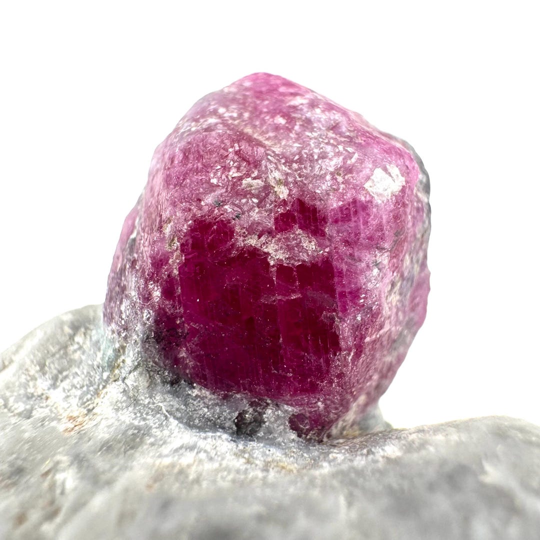 Pakistan Api Ruby Ruby on Matrix | Natural Crystal Cluster, UV Reactive, Raw Mineral ...