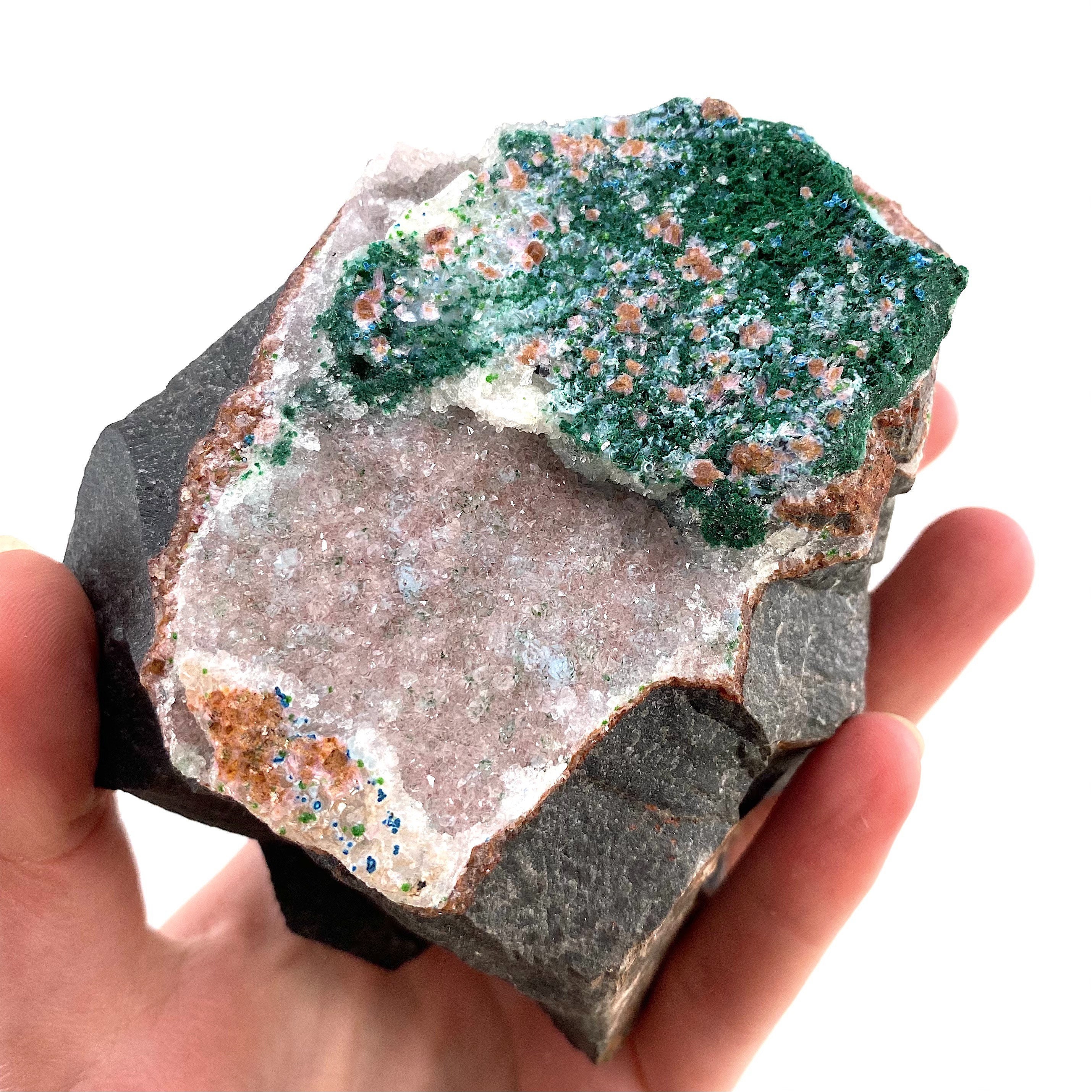 ドゥルージークリソコラ（コバルト方解石とマラカイト入り）｜天然原石