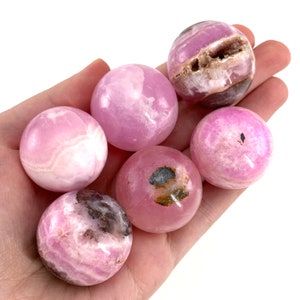 Pink Aragonite Sphere | Polished Natural Crystal Ball
