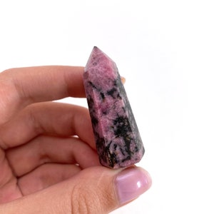 Pink Rhodonite Point | Polished Natural Crystal Tower (heart Chakra) - Etsy