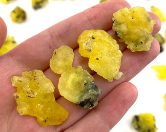 Yellow Brucite Crystal Specimen | Raw Mineral from Pakistan
