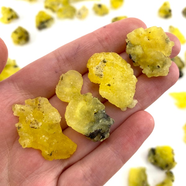ONE Brucite Specimen (Pakistan) | yellow brucite, raw brucite, yellow brucite crystal, mineral specimen, crystals