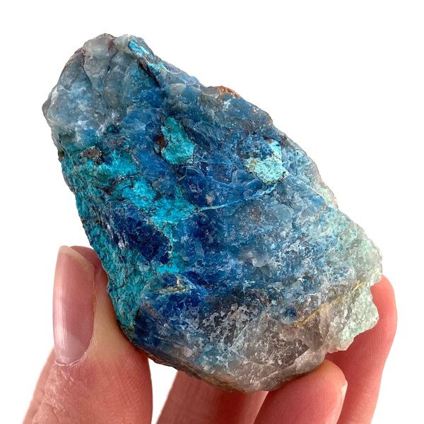 Shattuckite & Chrysocolla Specimen (Namibia), raw shattukite, raw chrysocolla, raw crystals