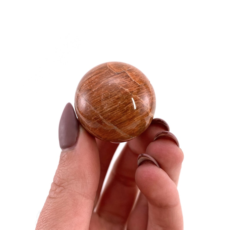 Peach moonstone Sphere, crystal ball, moonstone sphere, peach moonstone, crystal sphere image 3