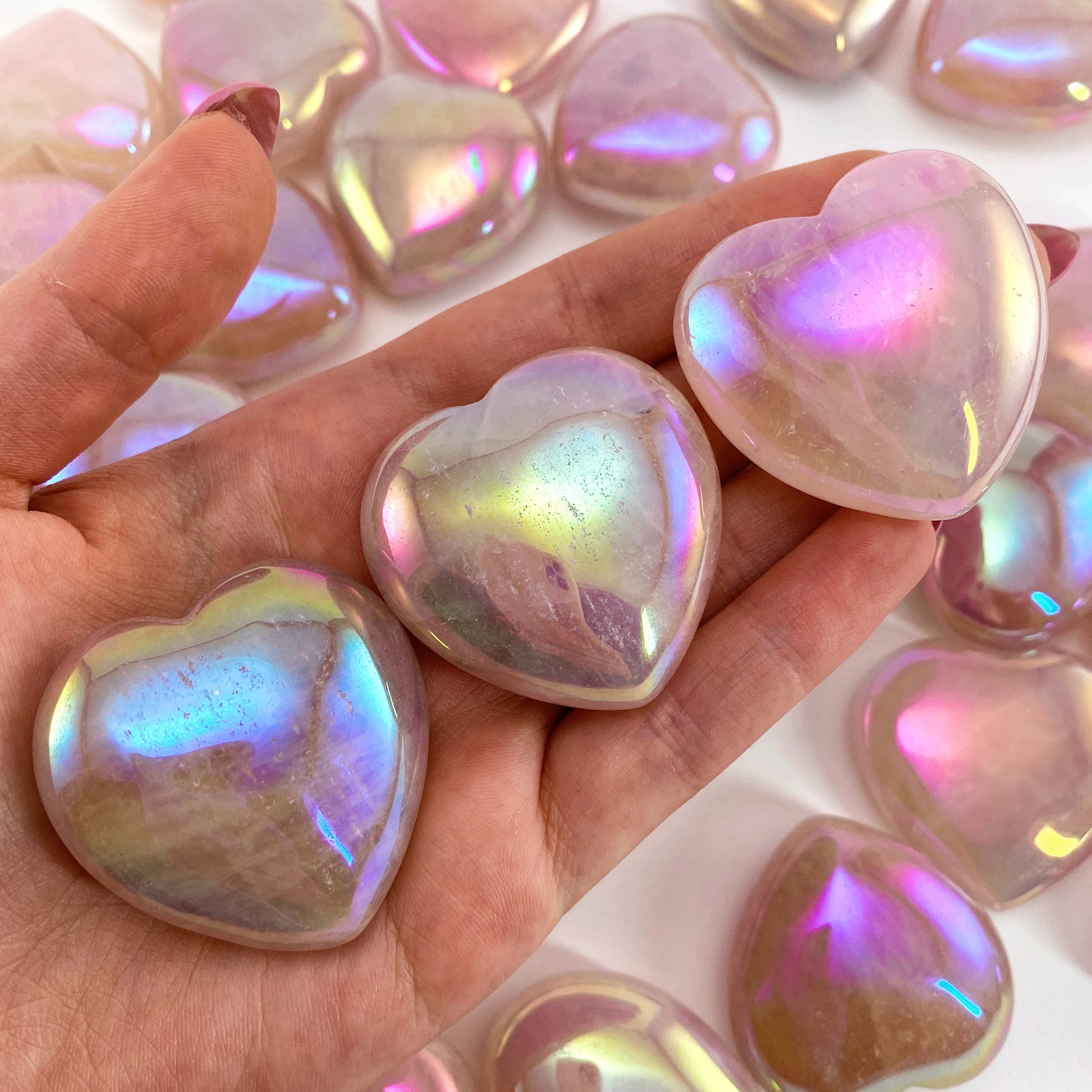 Home Décor Home & Living Angel Aura Rose Quartz 1 piece Small Angel