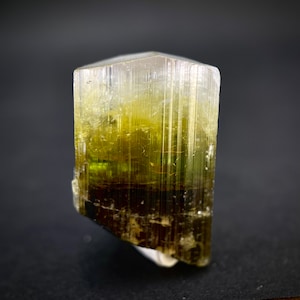 Elbaite Bi-Color Tourmaline Crystal | Afghanistan Green Tourmaline