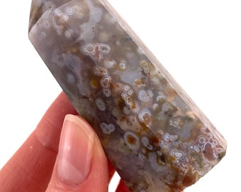 Ocean Jasper Point, orbicular jasper point, crystal point, ocean jasper crystal, orbicular jasper