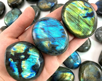 Pierre de palmier labradorite flashy, pierre de palme labradorite, labradorite bleue, labradorite flashy, pierres de palmier